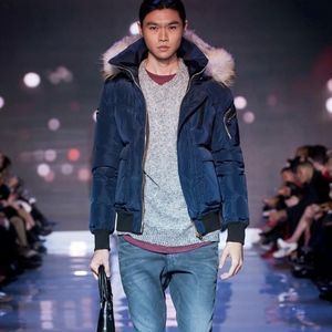 Size Small Navy Burntlime Real Duck Down Parka